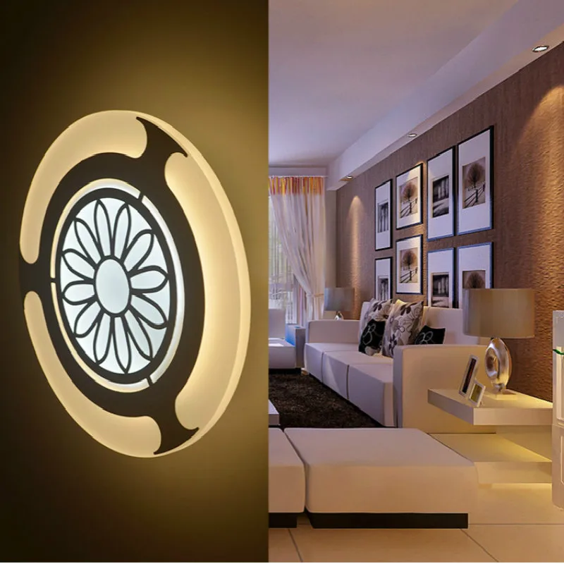

Modern led light 16W LED wall lamp fixture AC220V Acrylic wall mounted bathroom indoor decorative lighting night light IY121715