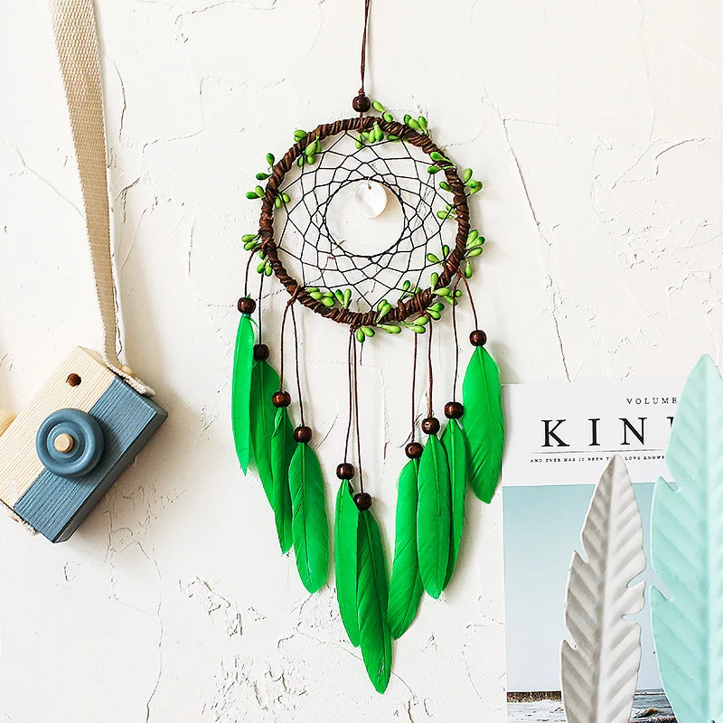 

2018 New Wind Chime Pendant Lndian Style Creative Feather Dream Catcher Bedroom Living Room Home Decoration Ornaments-60229