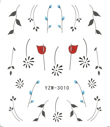 

FWC White Black Nail Stickers Water Transfer Decals Decoration Dream Cather Unicorn Slider For Nail DIY Tips