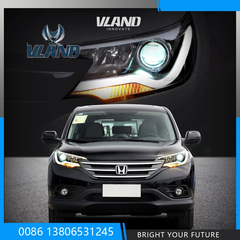 

Projector Headlights For Honda CR-V 2012 2013 2014 2015 With Angel Eye LED Head Light DRL Lamp