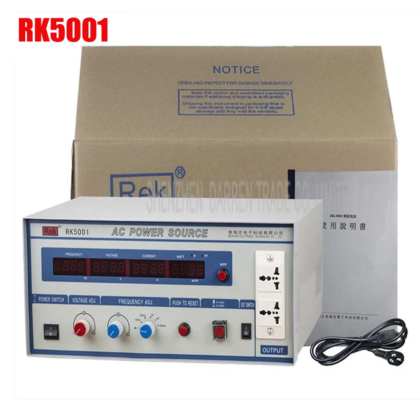 

Rek RK5001 digital ac frequency conversion power supply AC power 1KW Inverters AC Power Source Voltage Regulators/Stabilizers