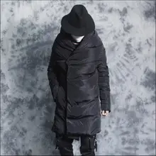 Новая мужская зимняя одежда хлопок утолщаются хлеб одежда куртка стоячий воротник длинное пальто куртка личность прилива хлопок пальто костюмы