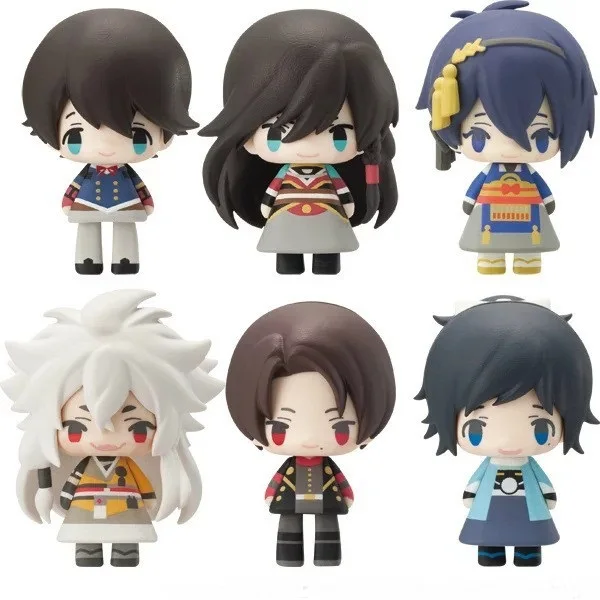 

6pcs/set Touken Ranbu Online Kashuu Kiyomitsu kogitsunemaru Munechika PVC Action Figure Toys Collection Model Doll Christmas Toy