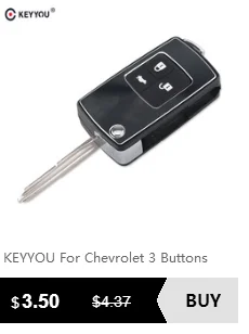 KEYYOU 20 штук 2/3/4/5 BT откидная оболочка ключа дистанционного управления ключа автомобиля чехол для Chevrolet Camaro Cruze равноденствие Impala Малибу Sonic зубная щётка HU100 лезвие