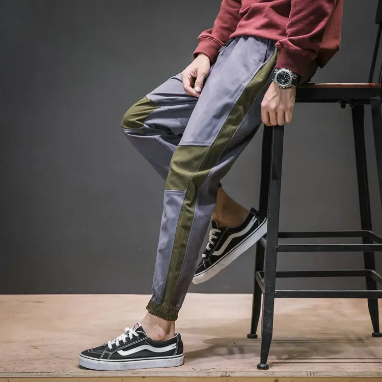 Хай-стрит хип-хоп шаровары, штаны для бега Штаны мужской с карманами и эластичной резинкой на талии; брюки, тренировочные брюки в повседневном стиле 5XL