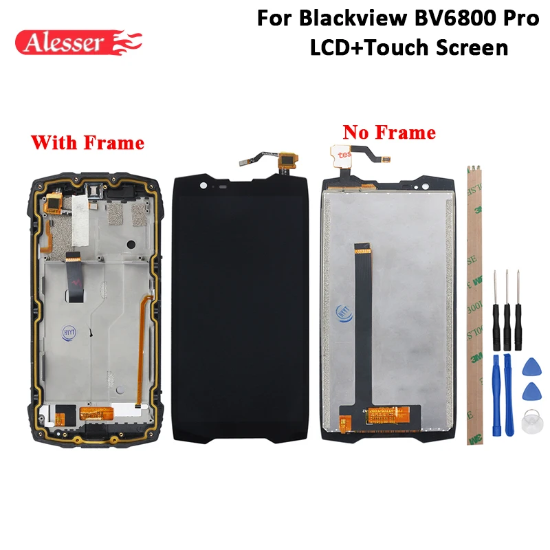 

Alesser For Blackview BV6800 Pro LCD Display And Touch Screen +Frame +Film +Tools And Adhesive For Blackview BV6800 Pro 5.7''