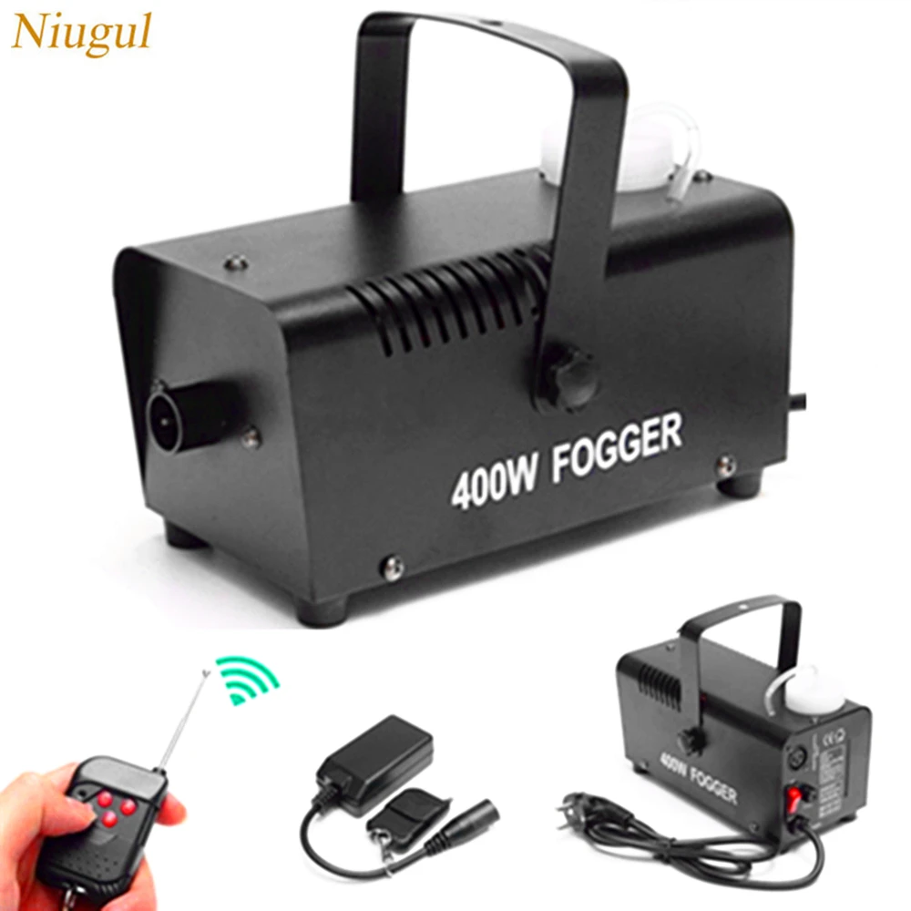 

Mini 400W Smoke Machine/Remote Wireless Control Fogger Ejector /DJ Christmas Party Stage Fog Machine/400W Smoke Ejector Fogger
