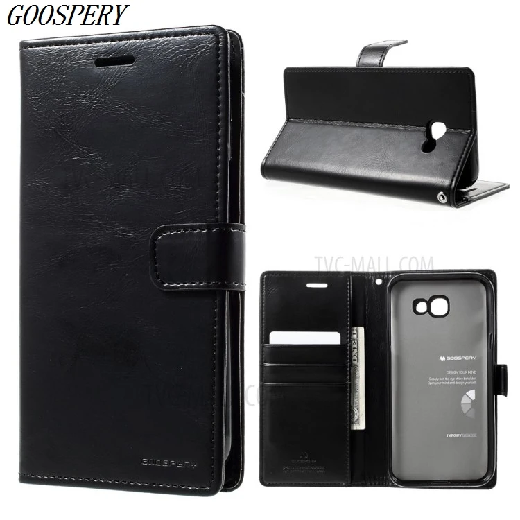 For Samsung A3 2017 Case Original MERCURY GOOSPERY Blue Moon Wallet Leather Stand Flip Case for Samsung Galaxy A3 (2017) A320