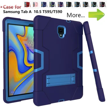 

For Samsung Galaxy Tab A 10.5 T590 T595 T597 Case Kids Shockproof Stand Protective Hybrid Silicone Hard Tablet Cover Case