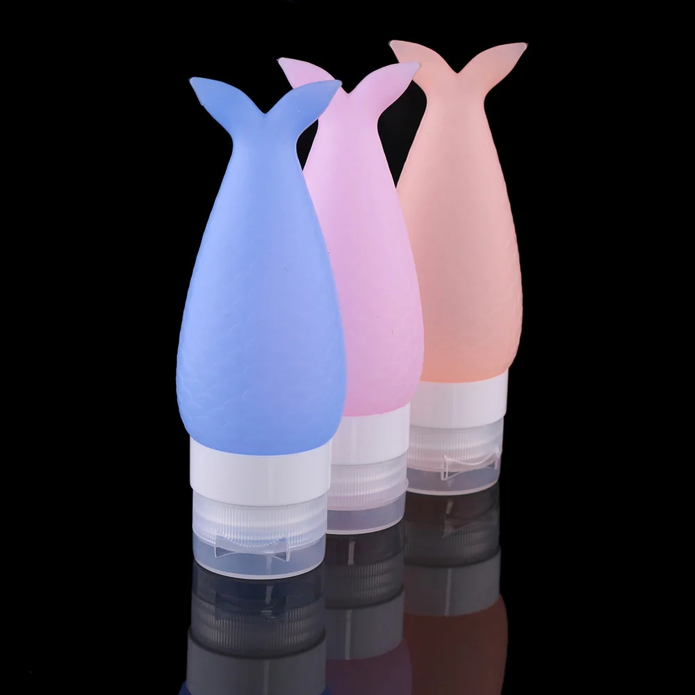 

1PC Fashion Portable Empty Plastic Mermaid Cosmetic Cream Lotion Travel Bottle Shampoo Bath Container Squeeze Tubes Makeup Kits
