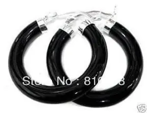 

Women Gift word Love women Fashion Jewelry shipping@@BEAUTIFUL BLACK stone DANGLE EARRING