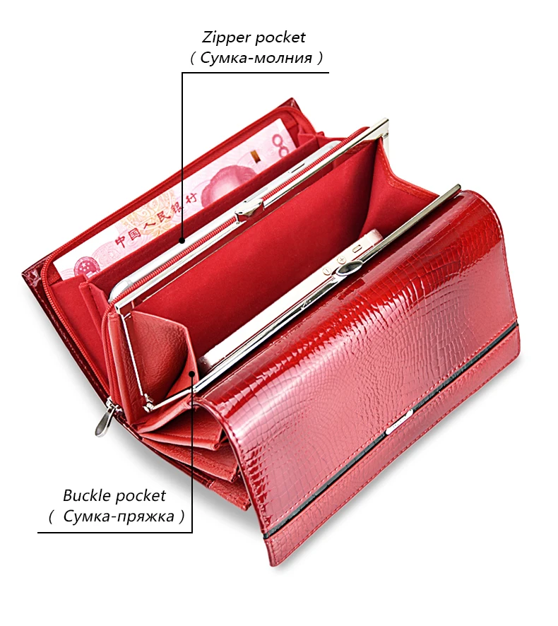 DICIHAYA Genuine Leather Women Wallet Multifunction Womens Clutch Wallets Brand Purses Femme Billetera Card Holder Phone Bag 3