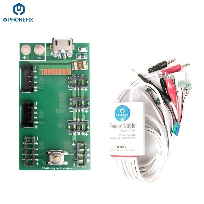 

W103+ Plus Power Supply Current Test Cable with Battery Activation Charge Board Phone Repair Cable For iPhone 4 5 6 7 8 Series
