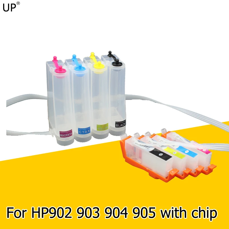 

UP Continuous Ink Supply System CISS Compatible for HP 903 902 904 905 OfficeJet Pro 6950 Pro 6960 Pro 6970 All-in-One Printer