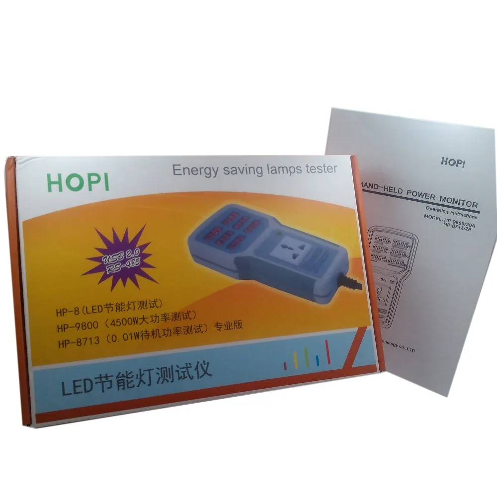 Digital Electric Power Energy Meter Tester Monitor Watt Meter Analyzer energy saving lamps tester HP9800 0-9999KW EU plug 6