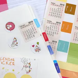 2019 год календари время DIY наклейки Декоративные Канцелярские студент пуля журнал наклейки для дневника планировщик набор блокнотов