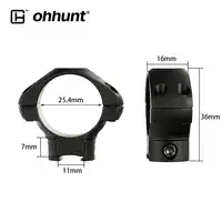ohhunt 25.4mm or 30mm Diameter Steel Low Medium High Profile 11mm 3/8 Dovetail .22 Airgun Hunting Rifle Scope Rings Mount