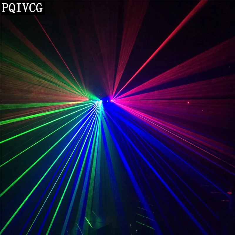 

2018 new RGB six-eye laser light / disco light R100MW, G200MW, B200MW scanning laser light professional stage dj equipment