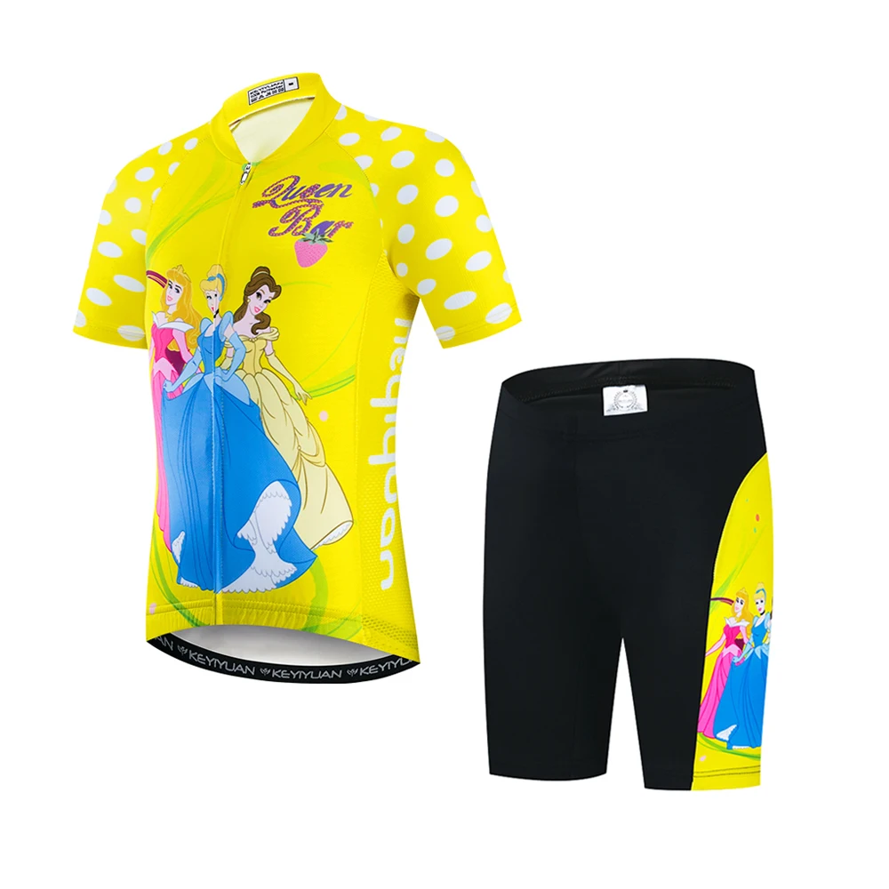 

2019 Keyiyuan spring and summer new children's outdoor riding equipment breathable yellow short-sleeved riding suit