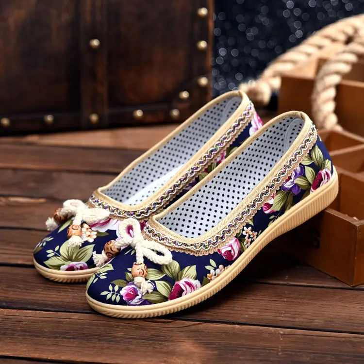 Новая модная Тканевая обувь в стиле «Старый Пекин» Женская обувь полуботинки нескользящая обувь с мягкой подошвой