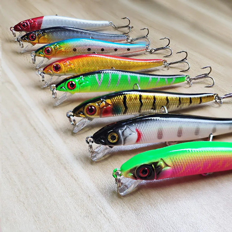 

NEW Fishing Lure 8cm 5.5g Hard Plastic Minnow Bass Noise Crankbaits model Floating Artificial Wobbler Fishing Bait