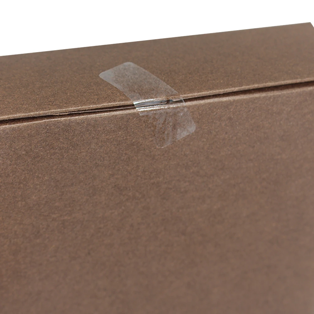PVC Transparent Sticker Rectangle Clear Plastic Seal Sticky Viscous Labels Self Seal For Envelope File Pocket Box Packaging