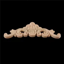 Bowarepro резные угол аппликация Деревянные Резные углу резьба по дереву наклейка для мебели двери Декор ремесла стены 13*4 см 1 шт