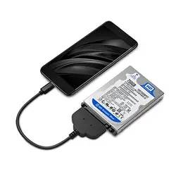 USB3 SATA III кабель 2,5 дюймов SATA к USB-C 3,0 адаптер 22 Pin 7 + 15 HDD SSD 100 шт