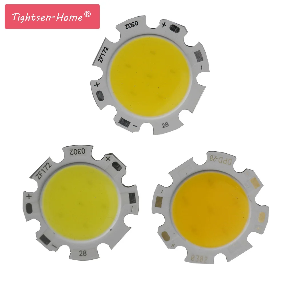 

10pcs Super bright 28mm 3W LED COB Chip 300mA Chip Input DC9-11V Chip Size 28mm-20mm White Fit For DIY LED Floodlight Spotlight