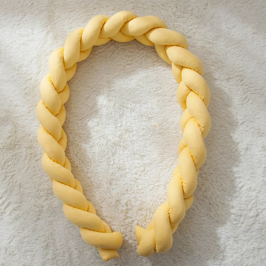 

Baby Solid Soft Knot Pillow Braided Crib Bumper Decorative Bedding Cushion baby room decor bebes accesorios funcionales kids