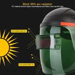 Дуговая маска шлифовальная Сварка Солнечная Энергия Зеленый удобный регулируемый 8 класс щит затемнение шлем Защита для лица