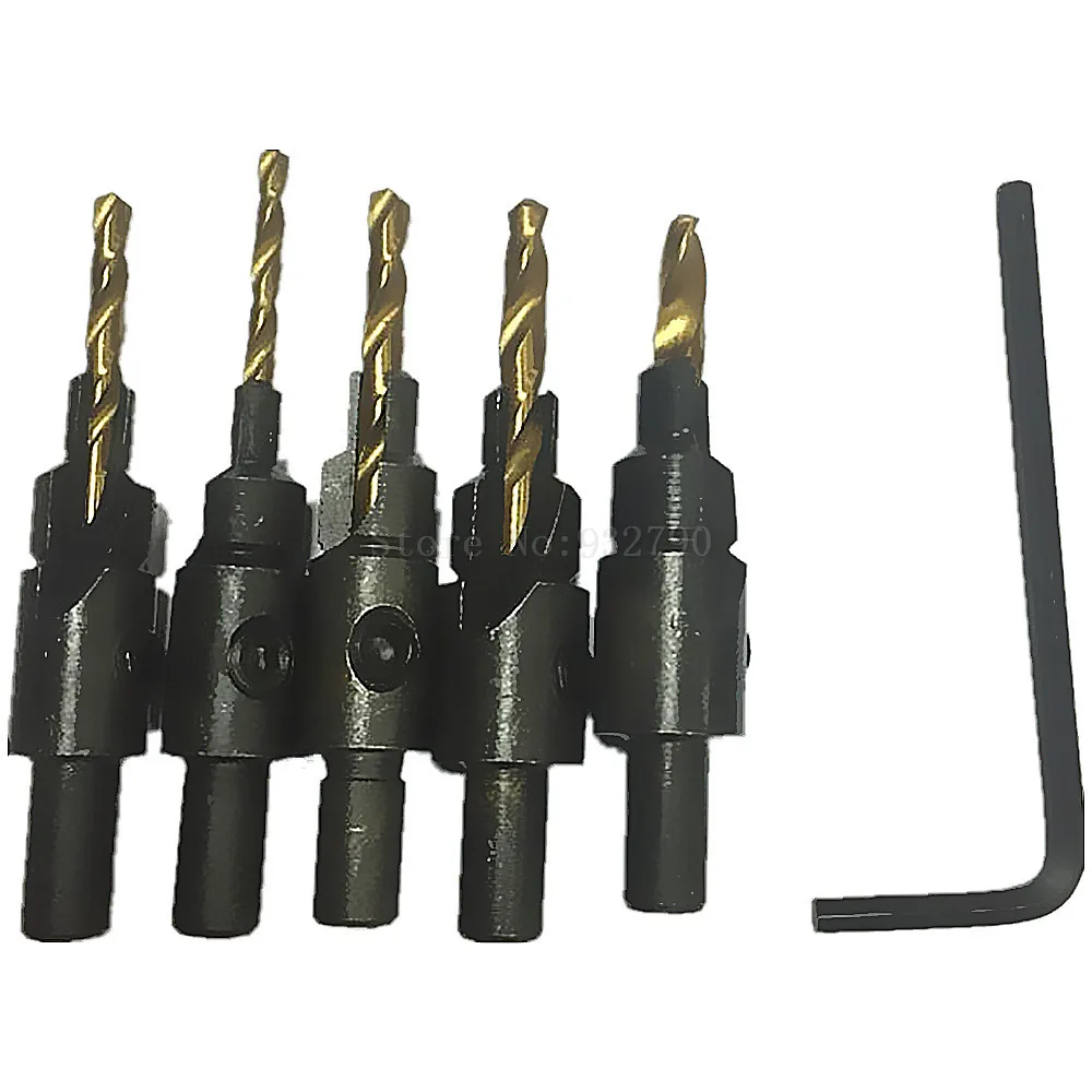 Buy Hot 5pcs Hss Woodworking Ti Countersink Drill Bit
