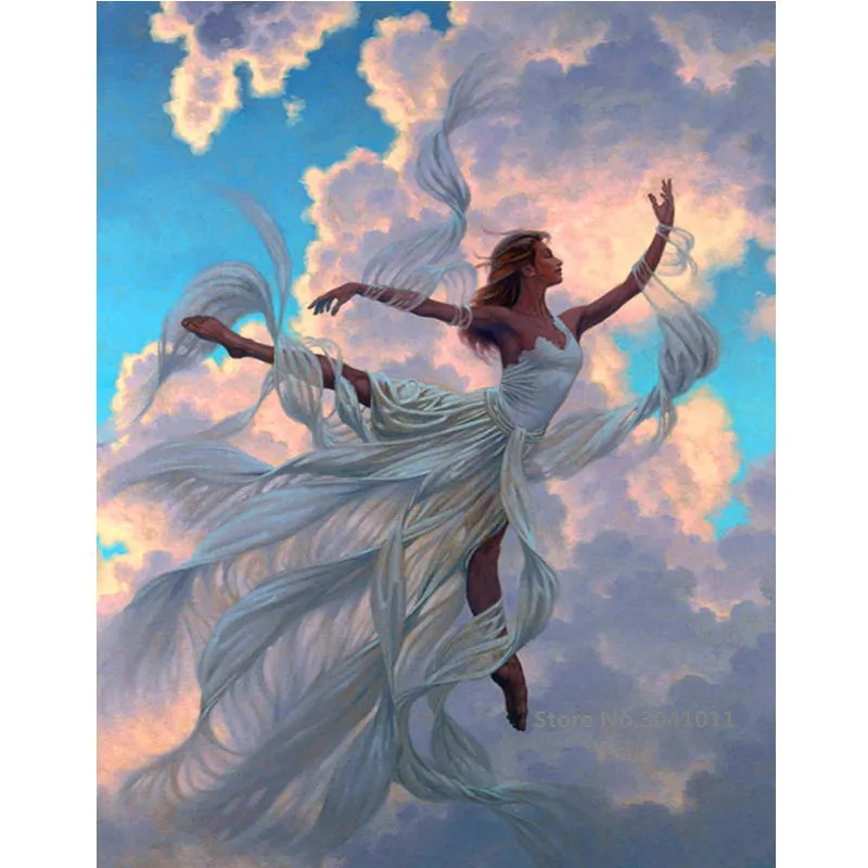 

DIY Framed Figure Painting DIY Oil Painting By Numbers Canvas Painting For Wedding Decoration Home Decor Drop Shipping RA3150