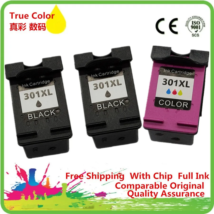 3 x Ink Cartridge Remanufactured For HP 301 XL HP301 HP301XL 301XL