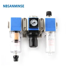 Air Preparation Units GC 200 1/8 1/4 3/8 1/2 Three Units Filter Regulator AIRTAC Type FRL Air Compressor Filter Regulator Sanmin Air Preparation Units GC 200 1/8 1/4 3/8 1/2 Three Units Filter Regulator AIRTAC Type FRL Air Compressor Filter Regulator Sanmin
