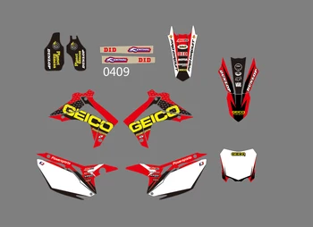 

5 STYLES TEAM GRAPHICS BACKGROUNDS DECALS STICKERS FOR HONDA CRF450 2013 2014 & CRF250 2014