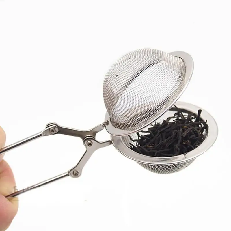 2 стиля из нержавеющей стали заварочный чайник с ситечком в форме шарика сетчатый фильтр для заварки чая многоразовый металлический чайный пакетик для специй чайный инструмент Аксессуары