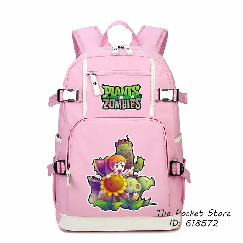 Высокое качество Горячие игры Растения против Зомби Peashooter кактус холщовый рюкзак с принтом ноутбук рюкзак школьные сумки Mochila Feminina - Цвет: 6