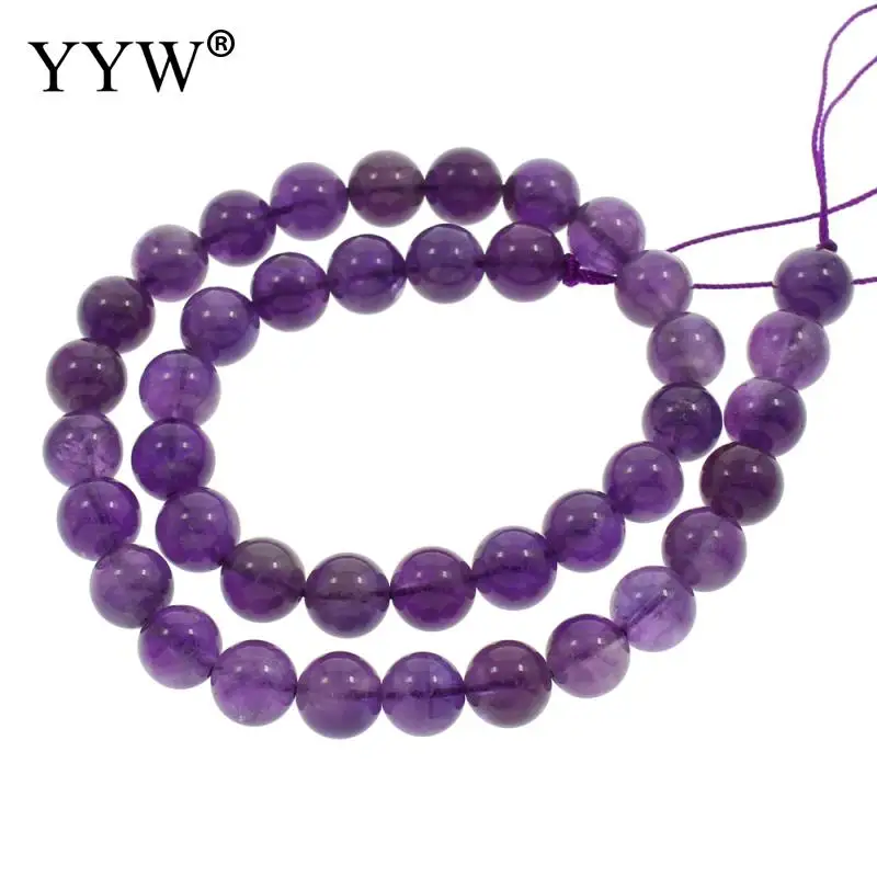

Wholesale 4/6/8/10/12mm Natural Amethys Beads Round February Birthstone Jewelry Quartz Stone Beads Or Diy Making Jewelry Gift