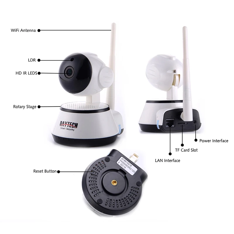 Беспроводная ip-камера DAYTECH 1080P для домашнего наблюдения, WiFi, сетевая камера видеонаблюдения, детский монитор, двухстороннее аудио, ИК, ночное видение, панорамирование, наклон