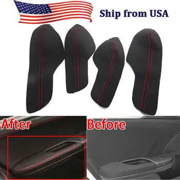 

For Honda Civic 10th 2016 2017 2018 4x Car Door Armrest PU Leather Surface Cover Shell Trim Decorative Car Styling Accessories