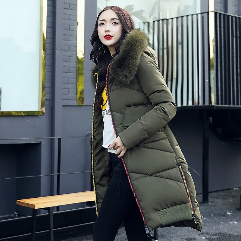 Coton Épaissir Femme rose Veste Noir Vers Hiver Genou army Rembourré Le Pour Les Noir Outwear Parkas Nagymaros Capuchon Manteau Femmes Green Bas rouge À Belle Vestes bleu EnX4wqY40