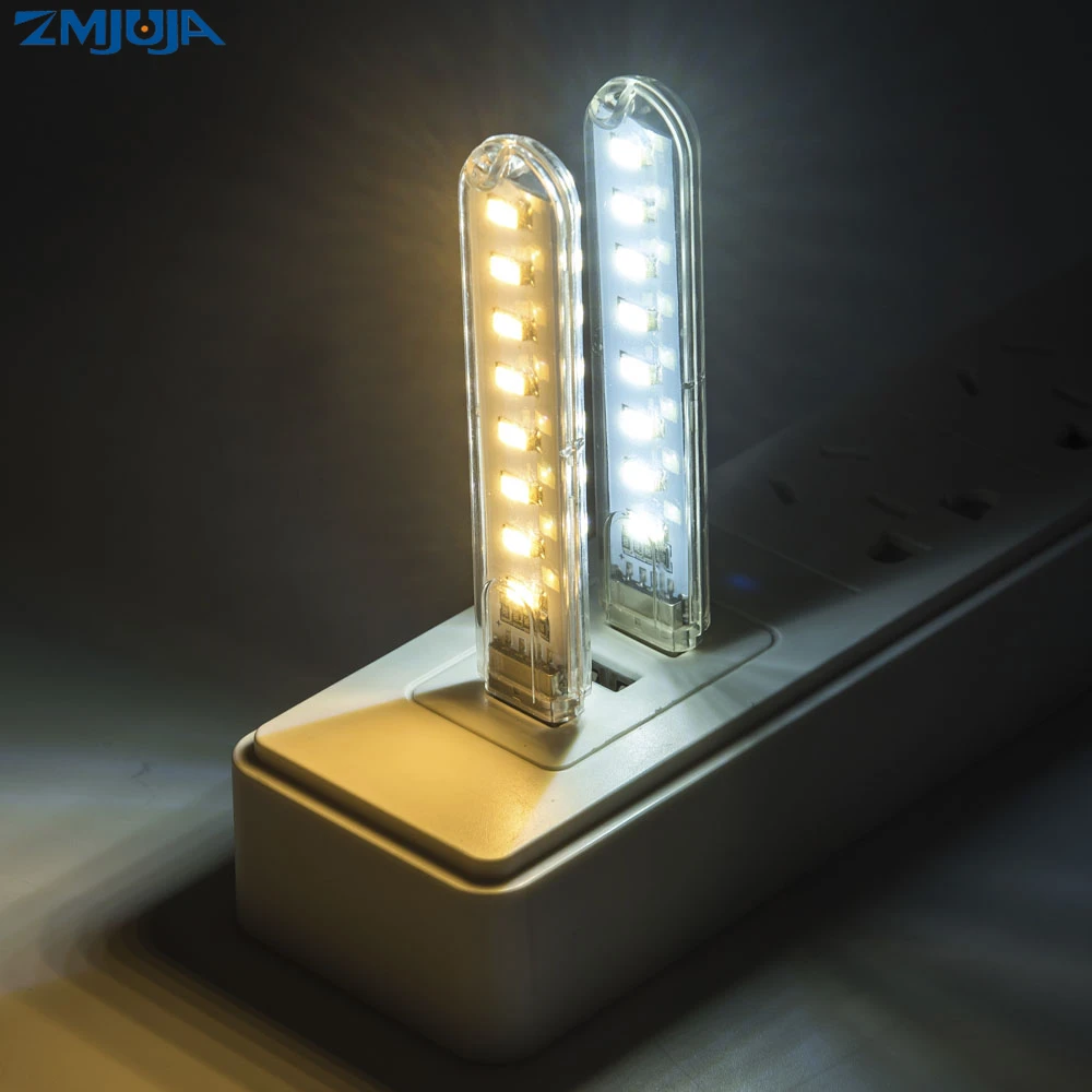 ZMJUJA USB портативный мини светодиодный Ночник светильник RGB led книжный прибор для