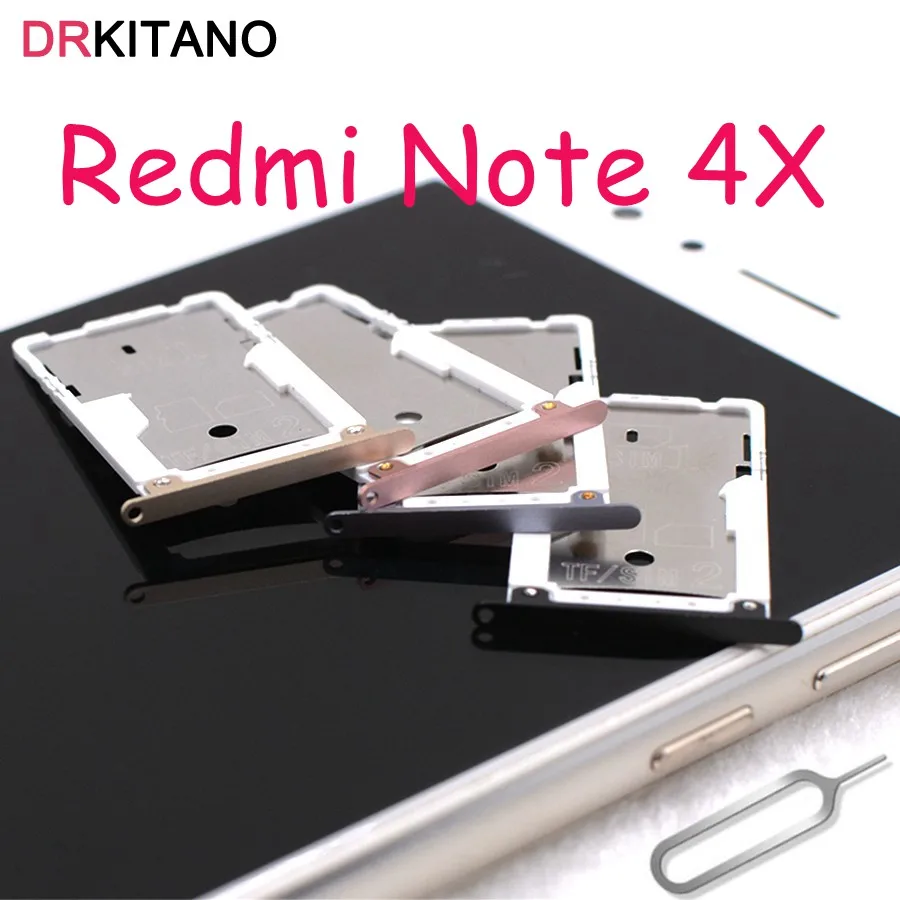 

Xiaomi Redmi Note 4X SIM Card Tray Holder Slot Adapter Socket For Xiaomi Redmi Note 4X Sim Tray Black/Gray/Gold/Pink