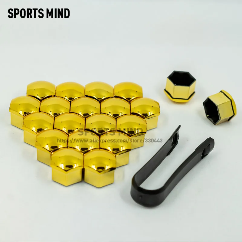 

20PCS/lot 17MM/19MM Car Wheel Nut Caps ABS Auto Trim Tyre Wheel Nut Cover Screw Bolt Protection Covers Screw Protector