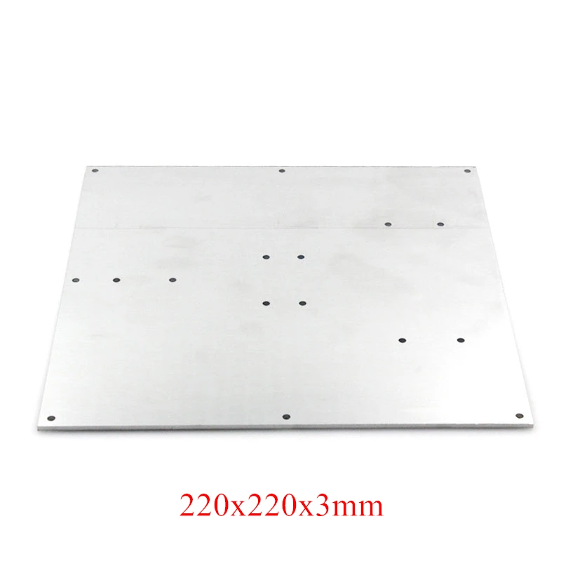 Placa de alumínio reprap para mk2b aquecida cama aquecimento placa de alumínio tamanho da placa 220*220*3mm para peças de impressora 3d