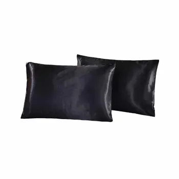 

2pcs Silk Satin Pillowcase Soft Envelope Pillow Cover Silky Smooth Pillowcase Cushion Home Office Travel