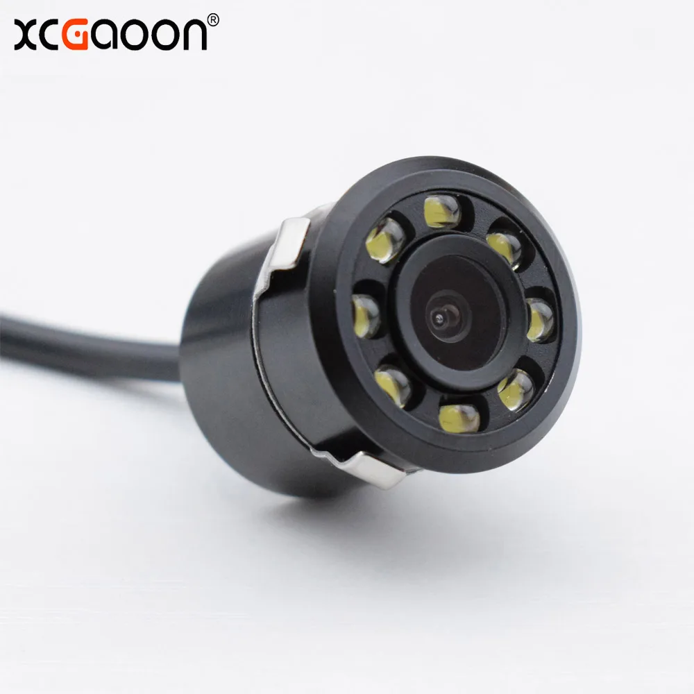 

XCGaoon 18.5mm CCD Car Rear View Camera with 8 LED Wide Viewing Angle Waterproof Night Vision Reversing Assistance