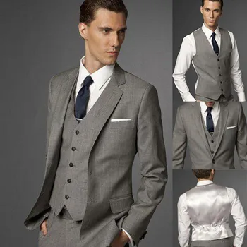 

Plus Size 6XL 2020 Famous Brand costume homme Mens Suits grey Wedding Groom 3 Pieces(Jacket+Vest+Pant) Slim Fit Tuxedo Suit 2020
