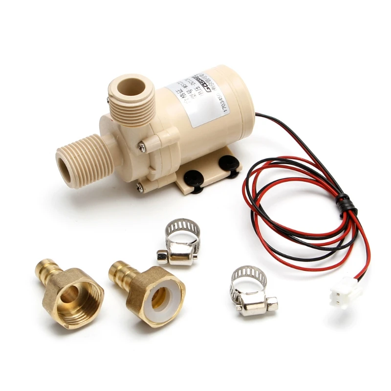 

12V Solar Submersible Hot Water Pump Circulation 212 degree F Brushless Motor High Pressure